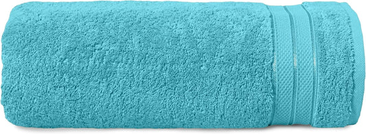 Elegant Comfort Three Line Popcorn Towel Set for Bathroom 35 x 70 inches, Premium Hotel Quality 1-PACK Jumbo Towels, 100% Turkish Cotton, Soft and Durable, Quick Dry and Highly Absorbent, Black