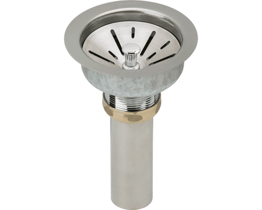 Elkay LK99FCS Deluxe Drain Kit with Satin Finish 3-1/2 Type 304 Stainless Steel Body for Fireclay Sinks