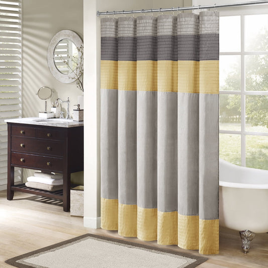 Euroco Faux Silk Shower Curtain