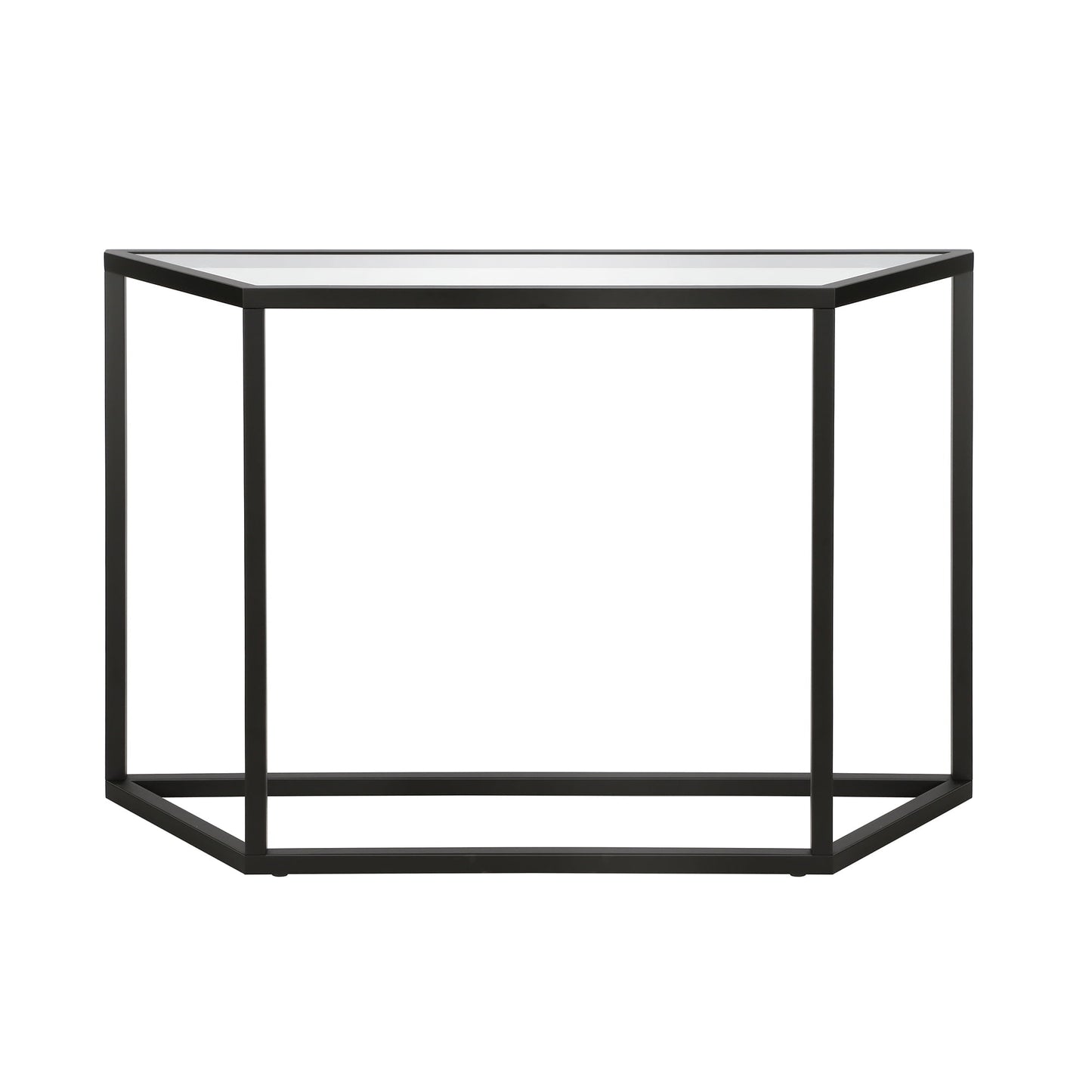 Evelyn&Zoe Levi 44" Wide Trapezoid Console Table, Blackened Bronze