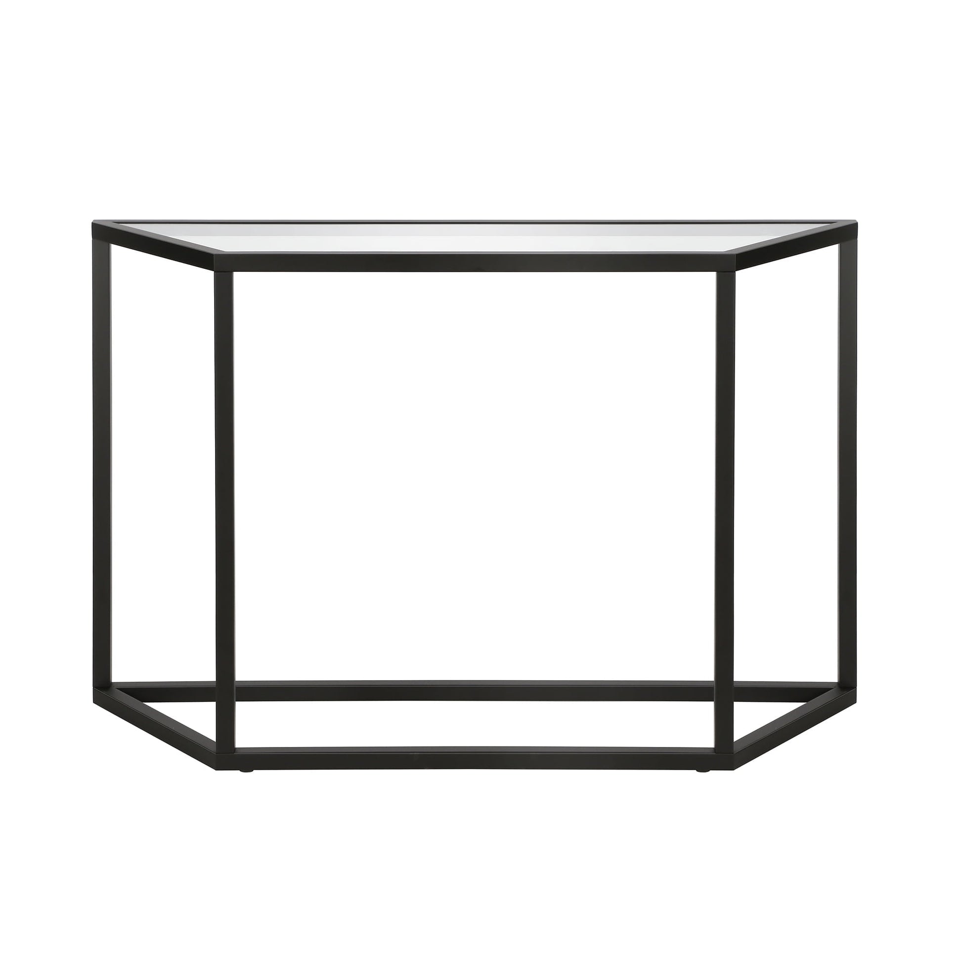 Evelyn&Zoe Levi 44" Wide Trapezoid Console Table, Blackened Bronze