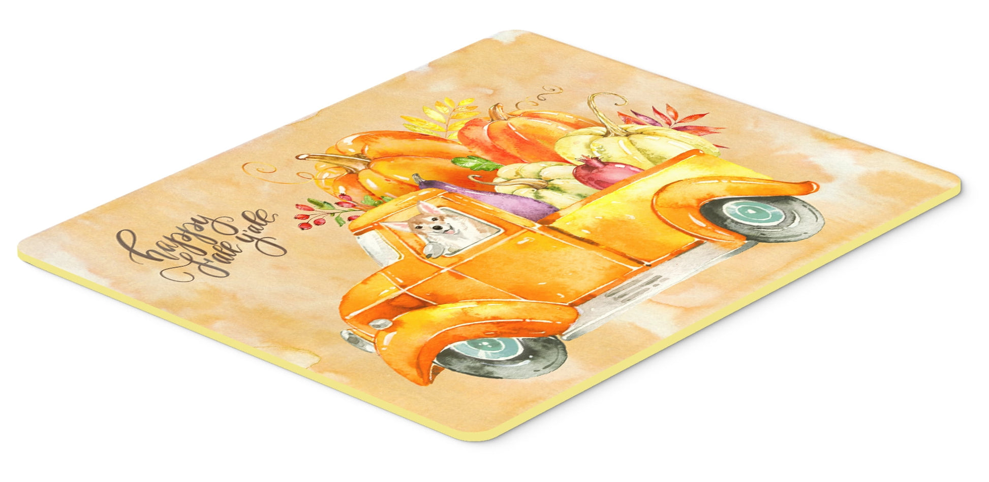Fall Harvest Corgi Kitchen or Bath Mat 24x36