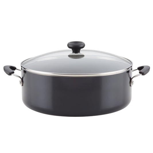 Farberware Easy Clean 8 Quart Nonstick Stockpot / Dutch Oven, Dishwasher Safe, Black