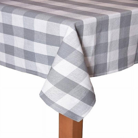 Lintex Linens Farm Check 100 Cotton Table Cloth Black 60X104 Rectangle
