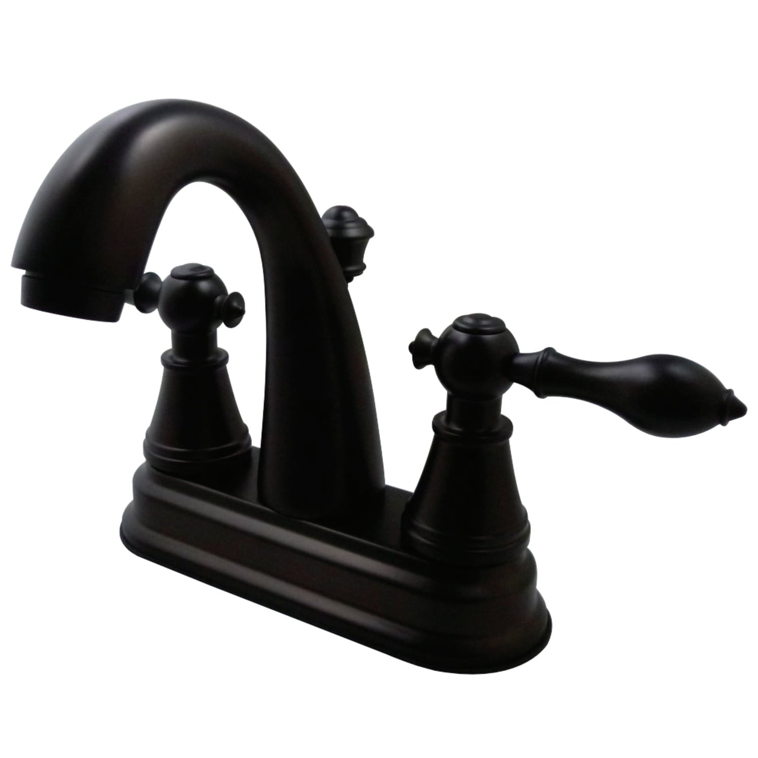 Fauceture FSY7615AL English Classic 4 in. Centerset Bathroom Faucet with Retail Pop-Up, Oil Rubbed Bronze