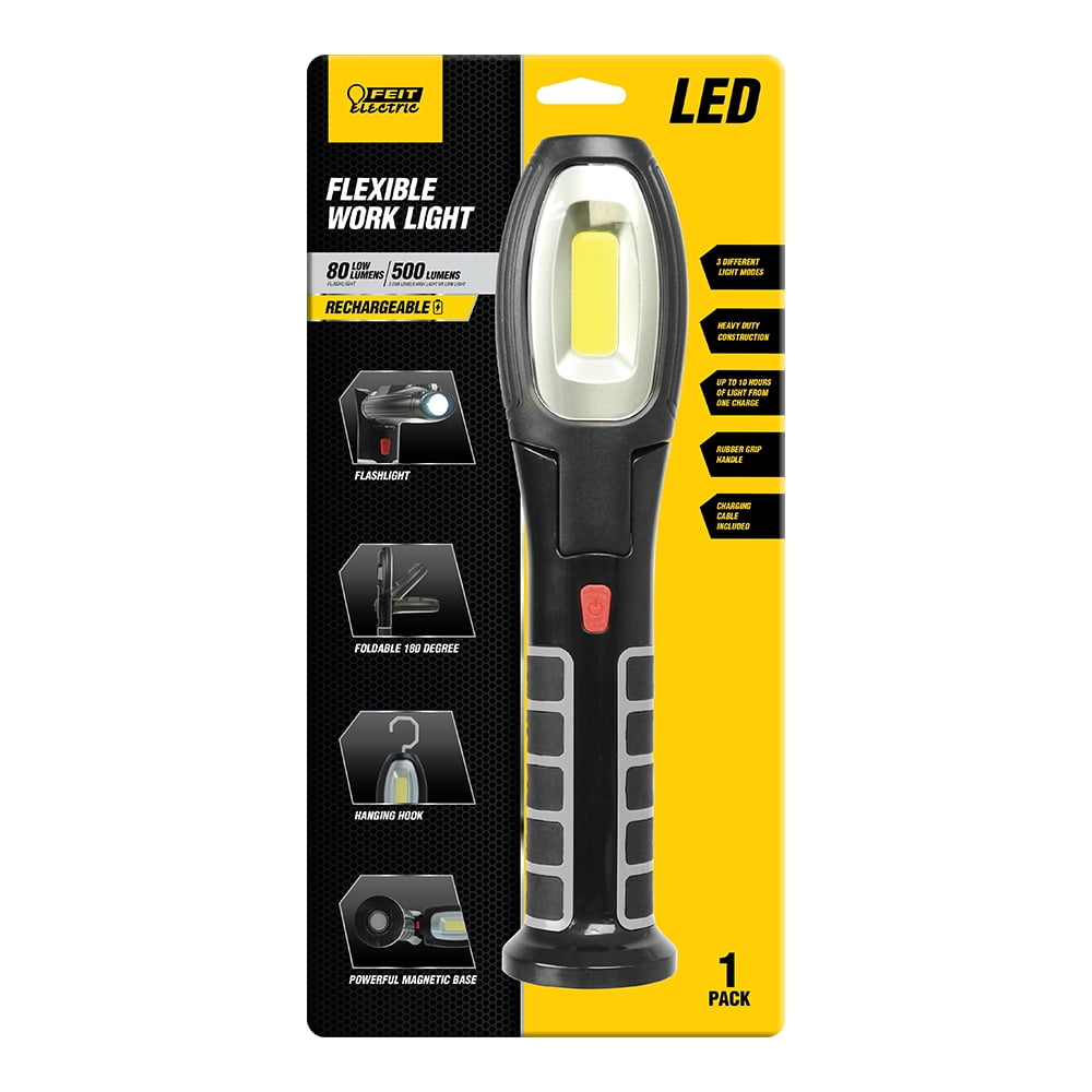 Feit Electric LED 5 Watts, 6500K Daylight, 500 Lumens of brightness Flexible Work Light w/Flashlight