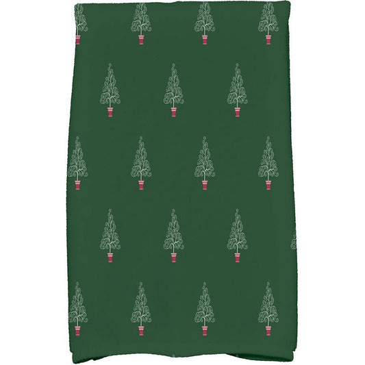 Filigree Forrest, Geometric Print Hand Towel