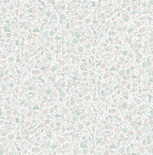 Fine Decor Aldrich Light Grey Terrazzo Wallpaper, 20.5-in by 33-ft, 56.4 sq. ft