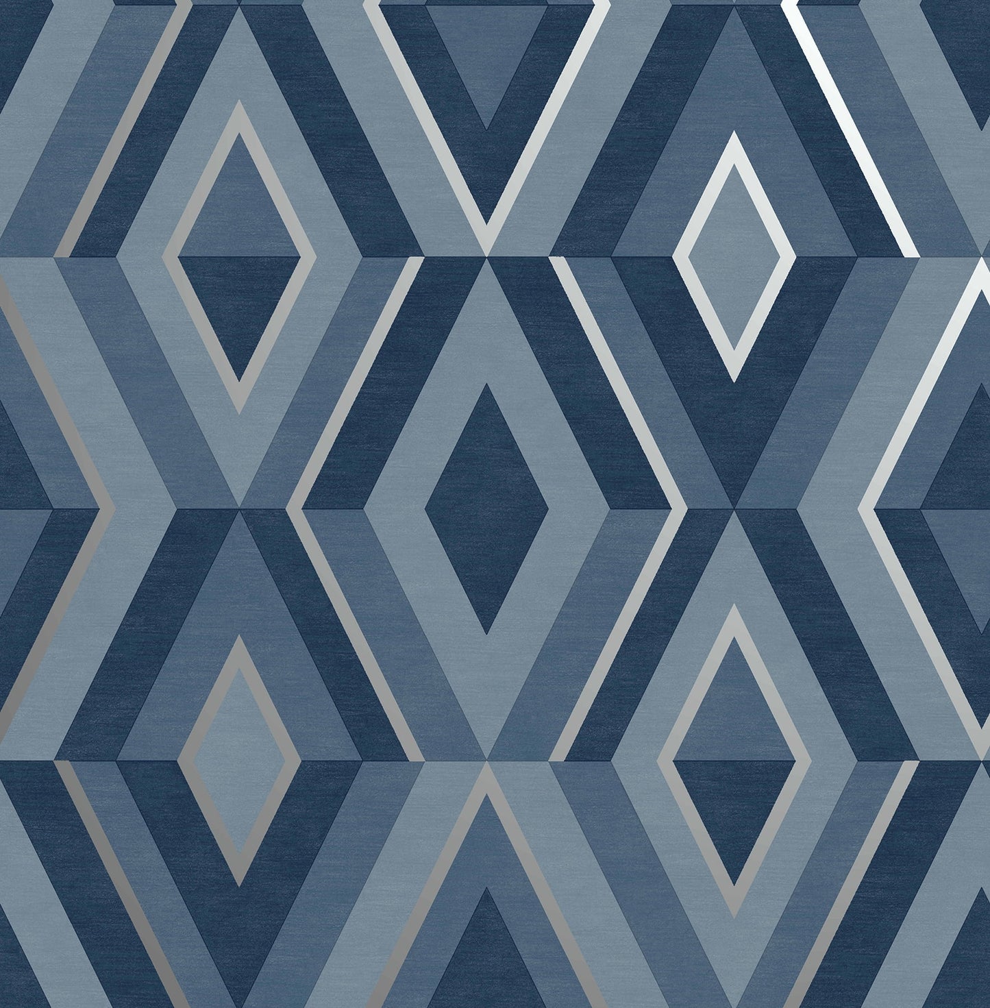 Fine Decor Shard Blue Geometric Unpasted Paper Wallpaper, 20.5-in by 33-ft, 56.4 sq. ft.