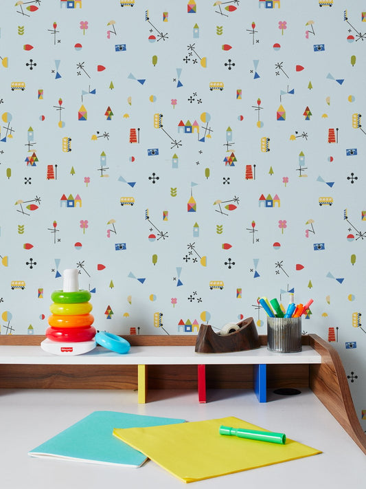 Fisher-Price Land Removable Vinyl Wallpaper by Fisher-Price - Sky