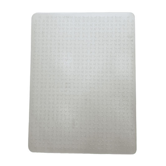 FloortexÂ® CleartexÂ® TrYlokÂ® Vinyl Rectangular Chair Mat for Low Pile Carpets up to 1/4" - 45" x 53"