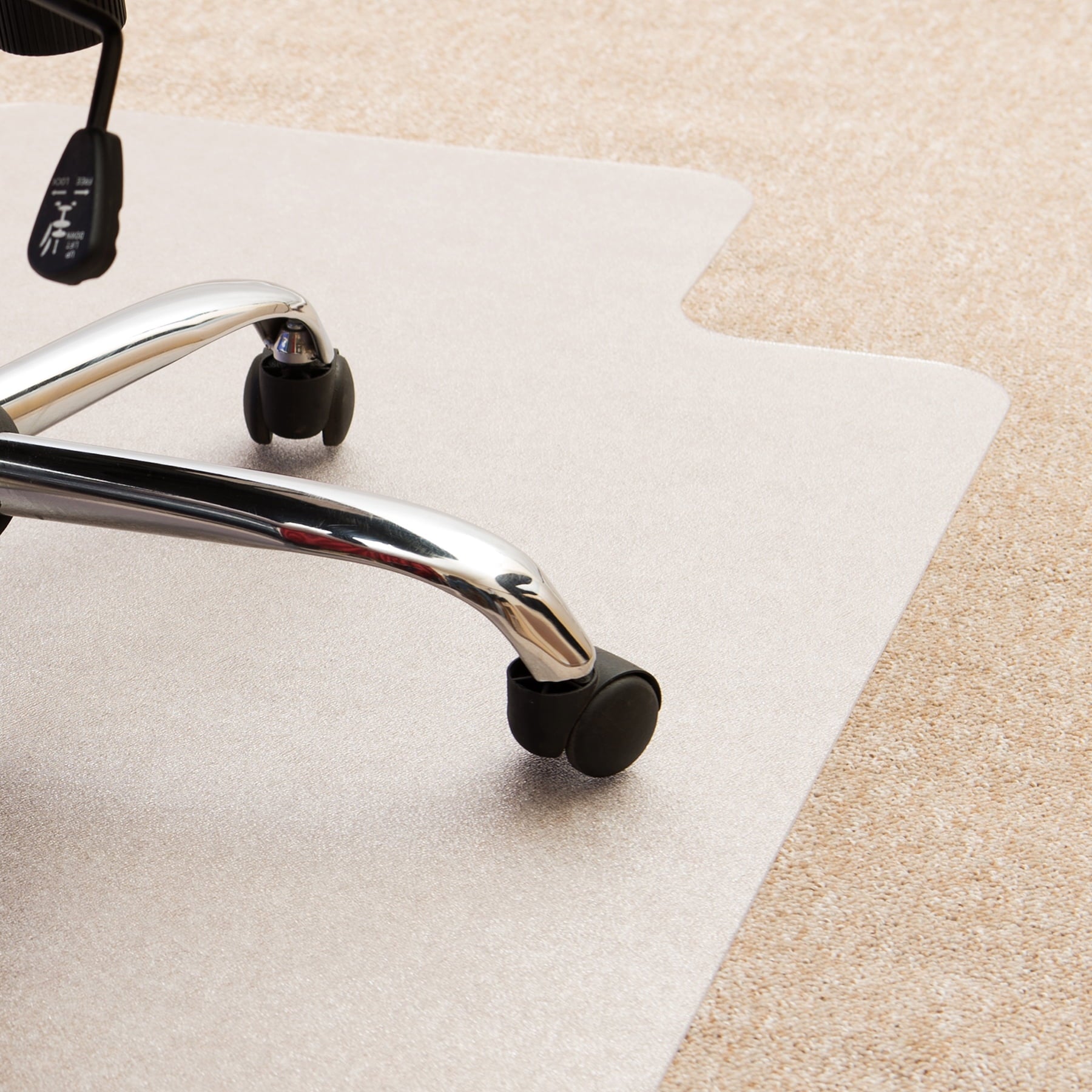 FloortexÂ® Enhanced Polymer Lip Chair Mat for Carpets 48" x 60"