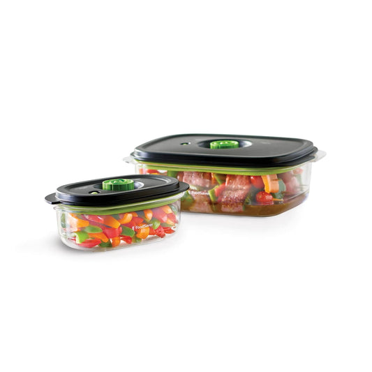 FoodSaver Preserve & Marinate Vacuum Containers, 3 Cup and 10 Cup Set