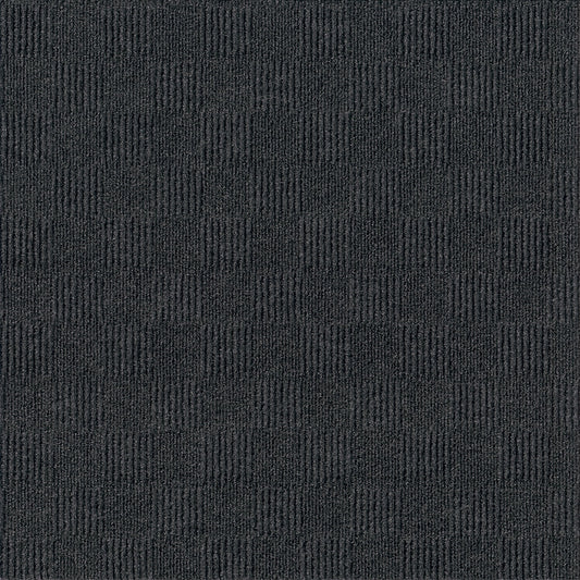 Foss Floors Masonry Black Ice Carpet Tiles - 24" x 24" Indoor/Outdoor, Peel and Stick Carpet Tiles - 60 sq. ft. per box â€“ Pack of 15 Tiles