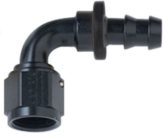 Fragola Performance Systems 209008-Bl Hose Fitting #8 90 Degree Push Lock Black