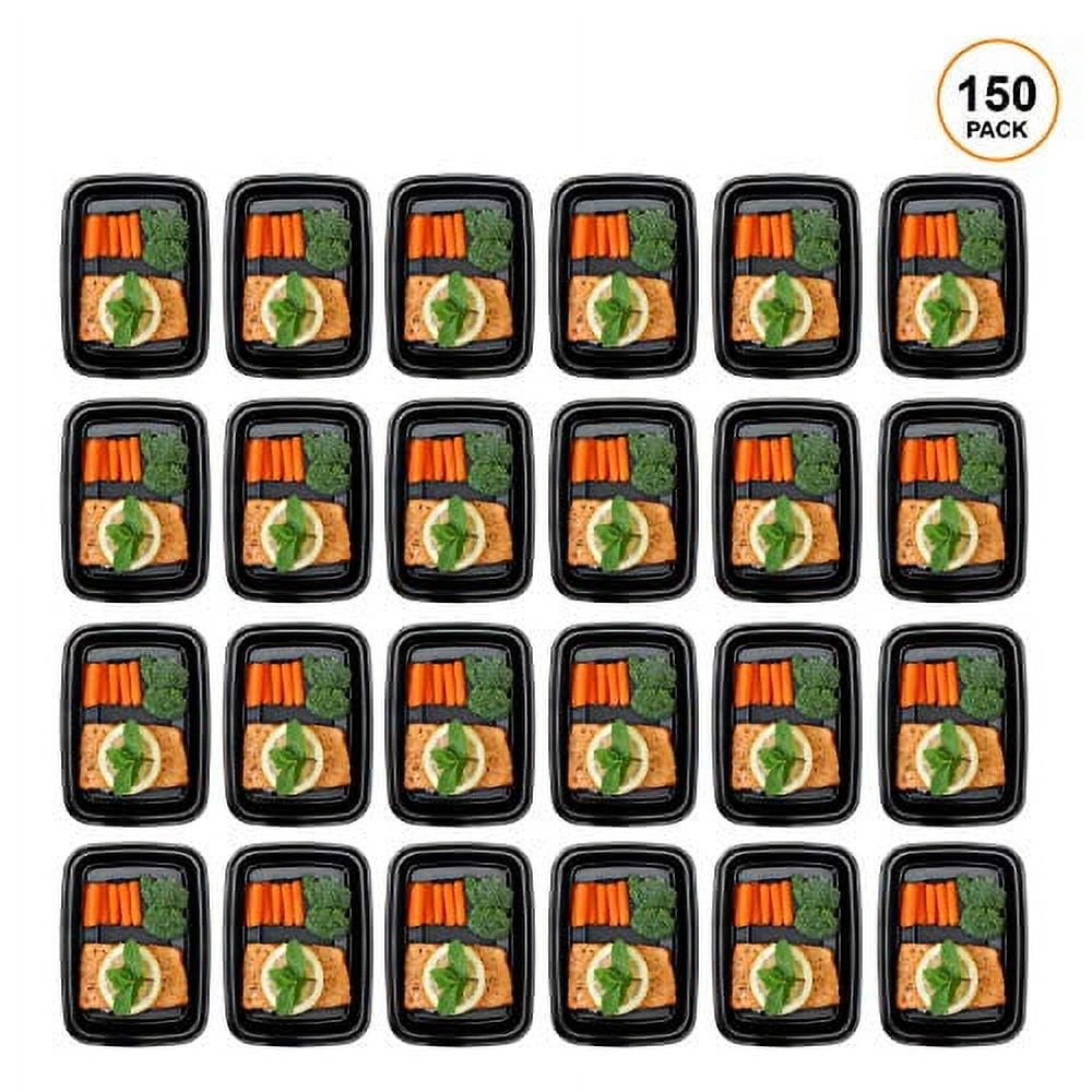 Freshware Meal Prep Containers [150 Pack] 1 Compartment Food Storage Containers with Lids, Bento Box, BPA Free, Stackable, Microwave/Dishwasher/Freezer Safe (16 oz)