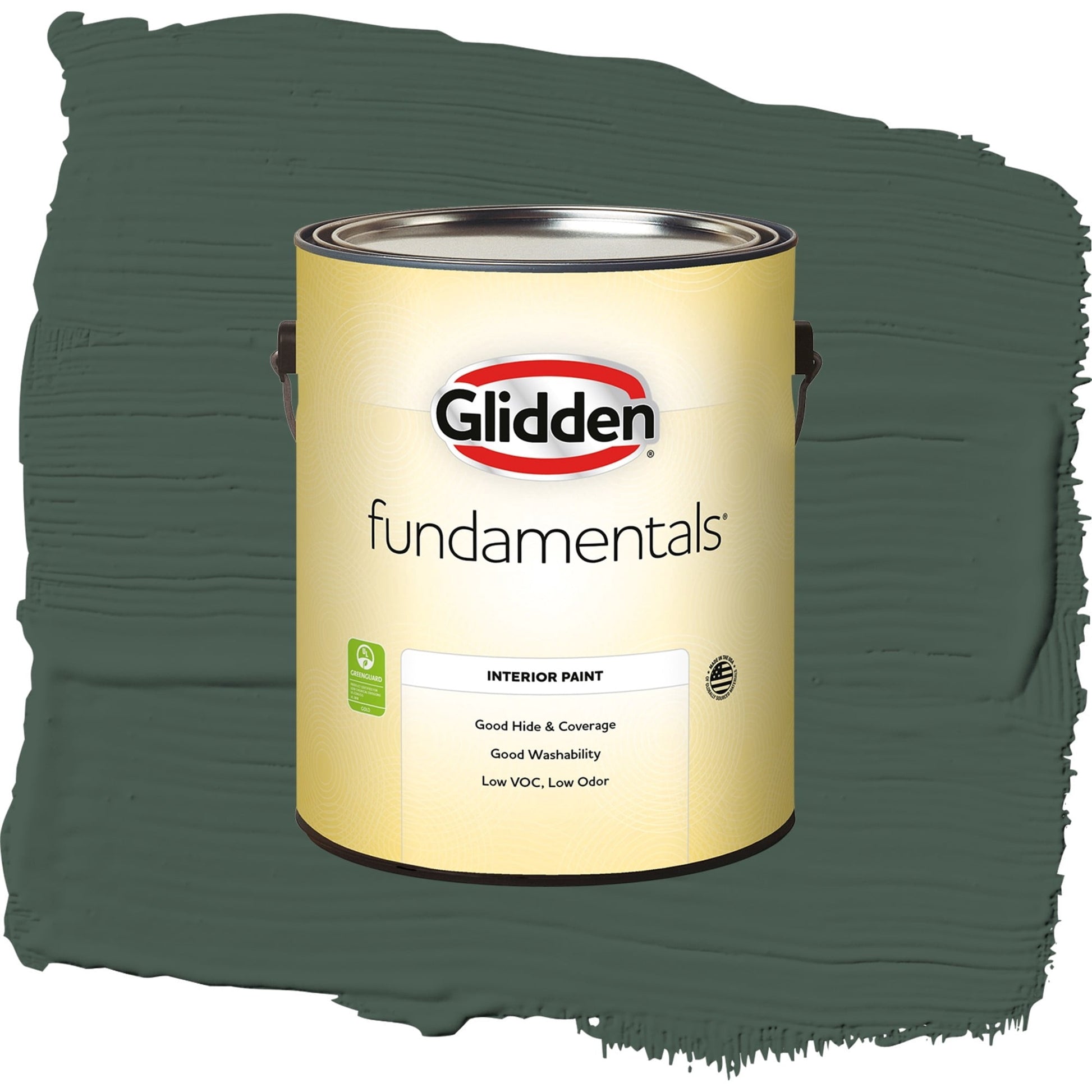 Fundamentals Dark Green Velvet Interior Paint Semi Gloss , 1 Gallon
