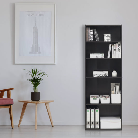 Furinno 17061SCC Wright 5-Shelf Bookcase, Cinnamon Cherry
