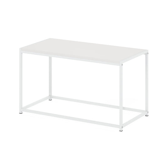 Furinno Camnus Modern Living Coffee Table, Solid White/White