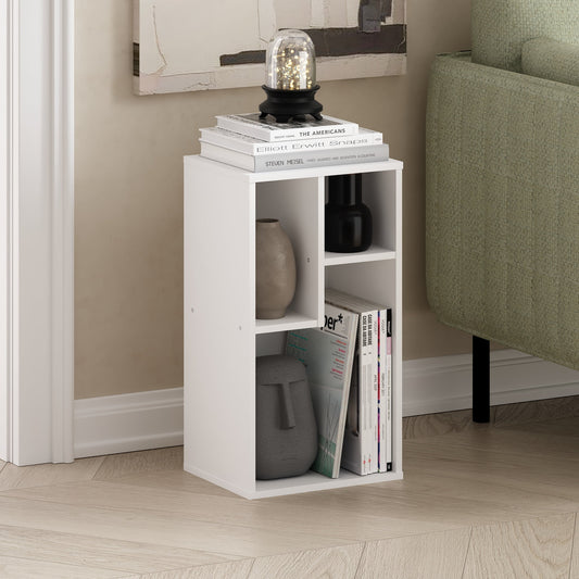 Furinno Daly 3-Cube Irregular Cubes Bookcase, Bookshelf, Storage Organizer, White