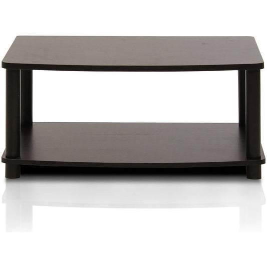Furinno 13191EX/BK Turn-N-Tube No Tools 2-Tier Elevated TV Stand, Espresso/Black