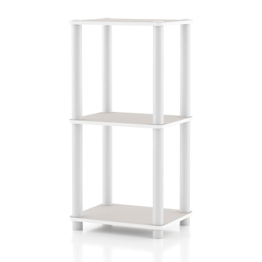 Furniture of America Brooks Adult Open Display Shelf Bookcase, 3-Tier 15-inch Shelves, Greige