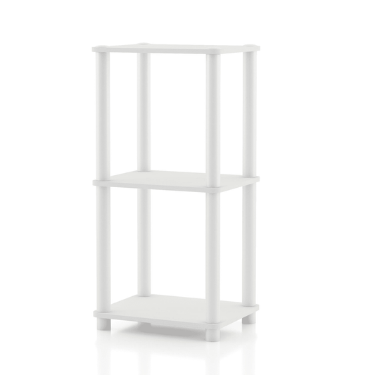 Furniture of America Brooks Adult Open Display Shelf Bookcase, 3-Tier 15-inch Shelves, White