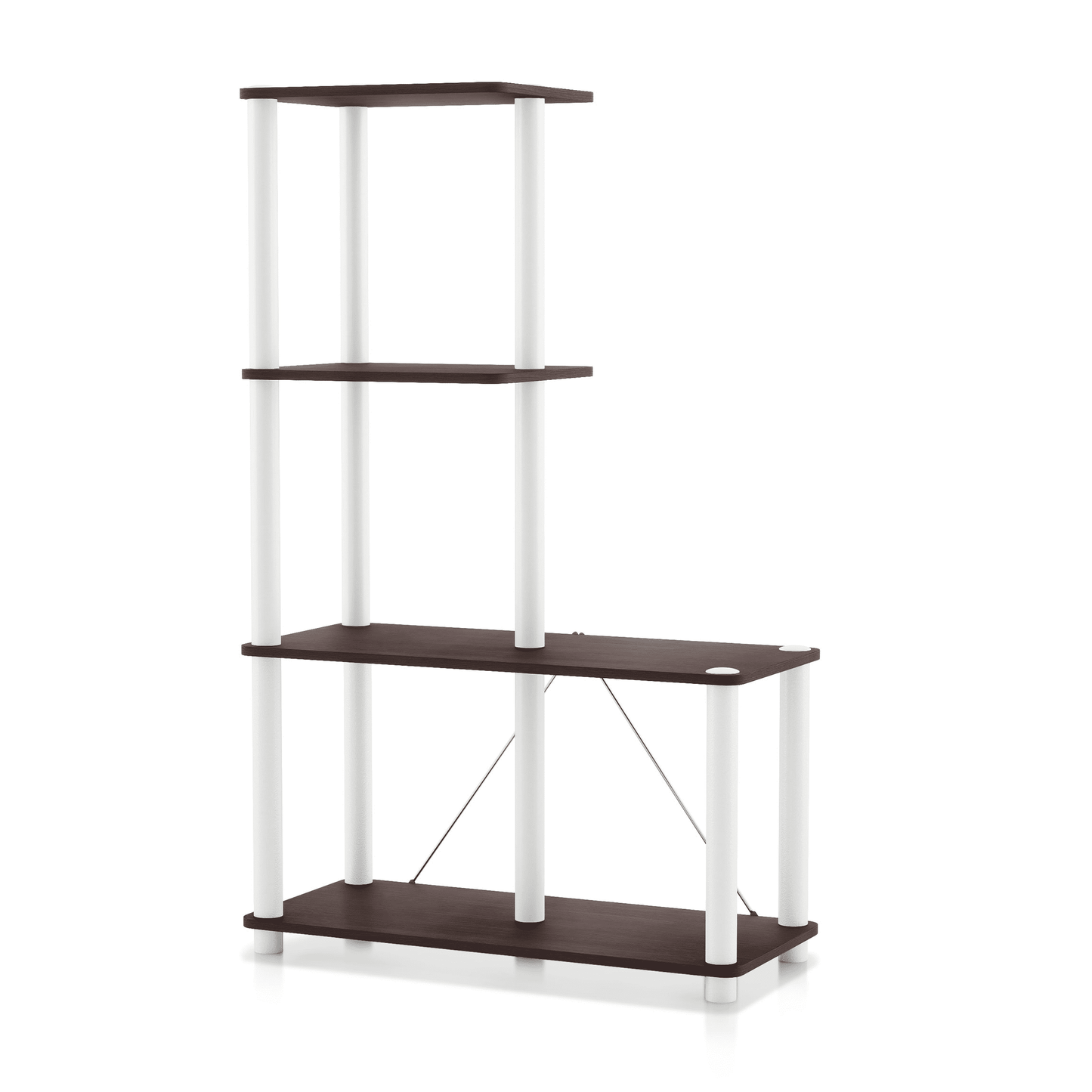 Furniture of America Brooks EstanterÃ­a Abierta para Adultos, 4 Estantes CÃºbicos, Blanca