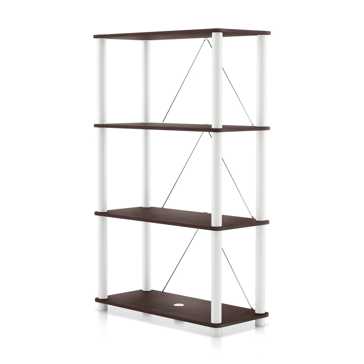 Furniture of America Brooks EstanterÃ­a Abierta para Adultos, Estantes de 4 Niveles de 15 Pulgadas, Blanco