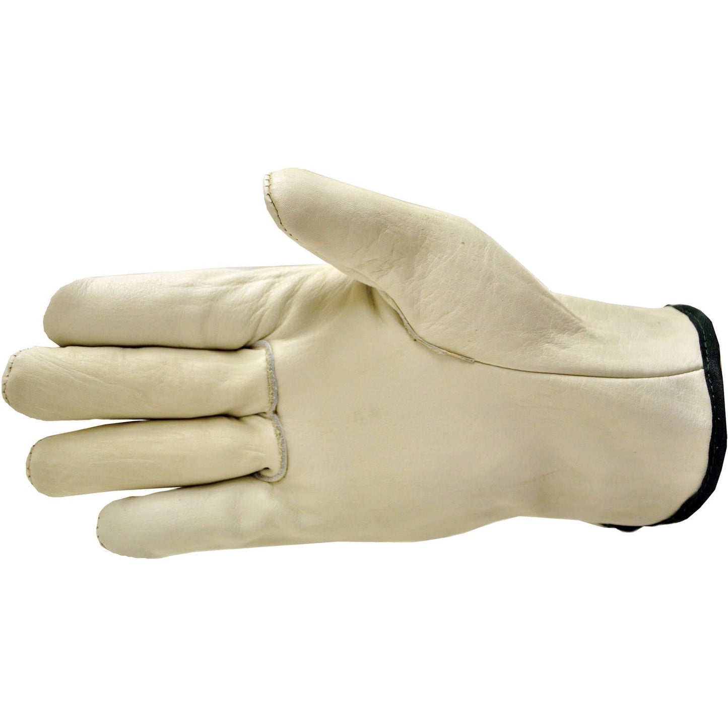 G & F Premium Genuine Grain Cowhide Leather Work Gloves, 3 Pairs, Size Large