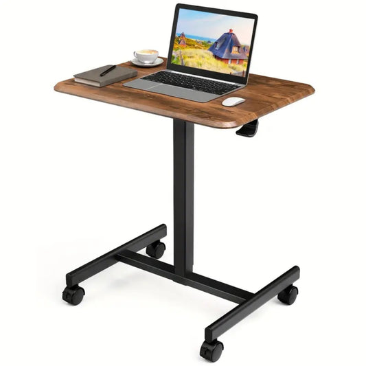 GIANNA Standing Desk Adjustable Height, Mobile Stand Up Desk with Wheels Small Computer Desk Rolling Desk, Portable Laptop Desk Standing Table Home Office Desks