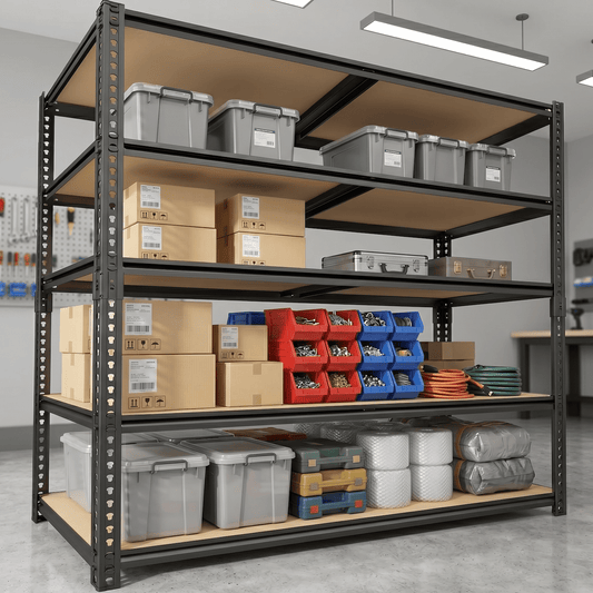 Garage Shelving Unit, Heavy Duty Metal Storage Shelves 2400 lbs, 5 Tier Adjustable Shelving Rack, Industrial Garage Storage Shelf for Basement Kitchen Office (20"D x 40"W x 72"H)