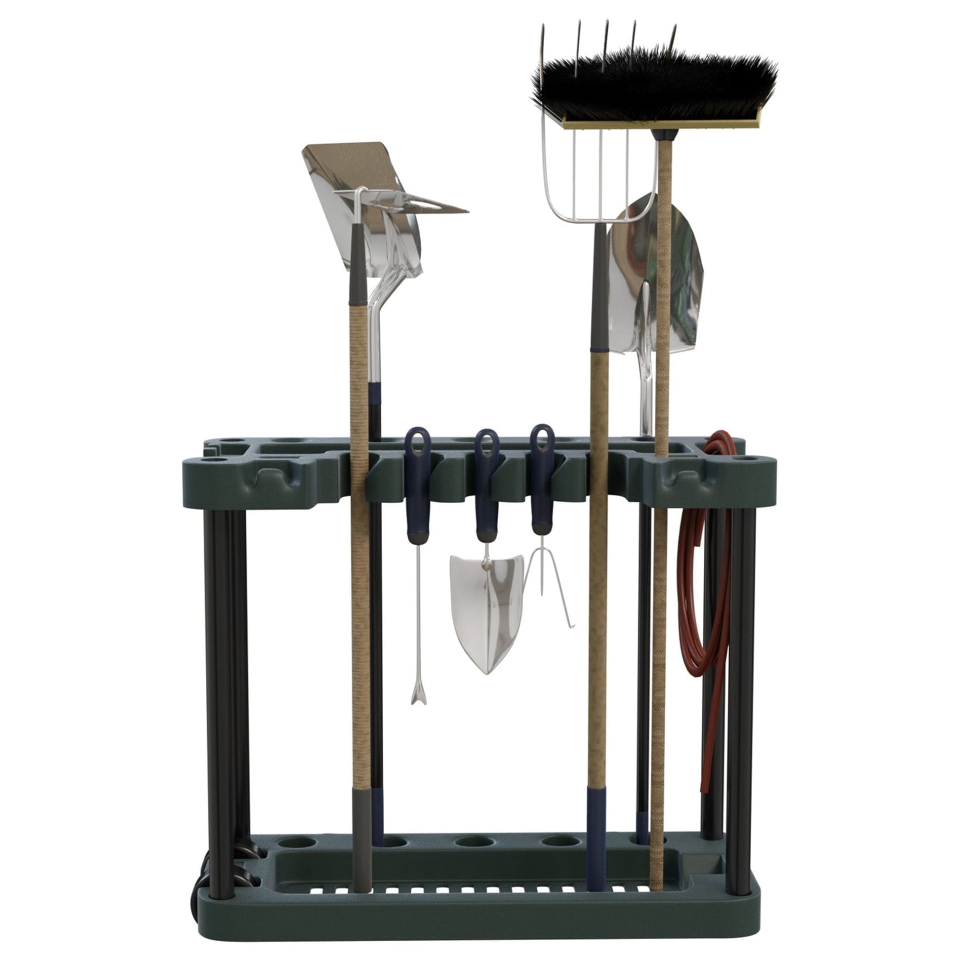 Garden Tool Organizer - Portable Rolling Utility Rack with Wheels Holds 40 Yard Tools - Garage Organizers and Storage Home Essentials by Stalwart