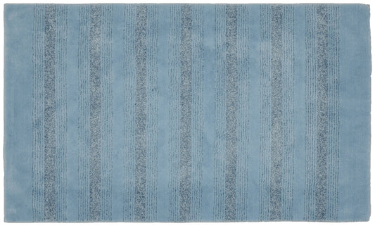 Garland Rug Essence Washable Nylon Basin Blue Bath Rug, 30" x 50"