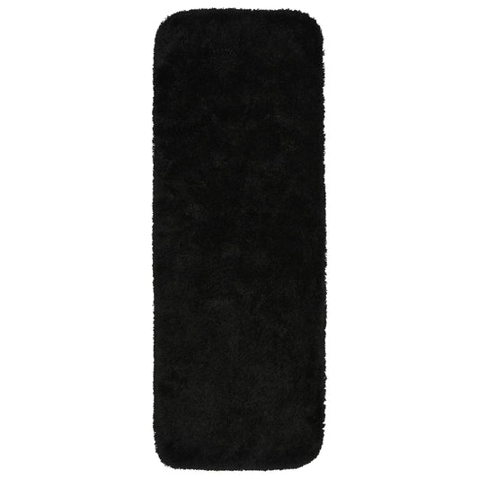 Garland Rug Finest Luxury Washable Nylon Black Bath Runner, 22" x 60"