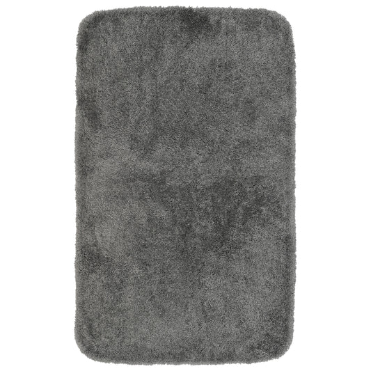 Garland Rug Finest Luxury Washable Nylon Dark Gray Bath Rug, 30" x 50"