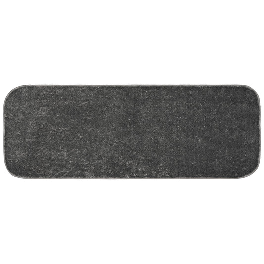Garland Rug Gramercy Washable Polypropylene Cinder Gray Bathroom Runner, 22â€ x 60â€