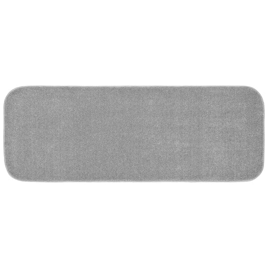 Garland Rug Gramercy Washable Polypropylene Silver Bathroom Runner, 22â€ x 60â€