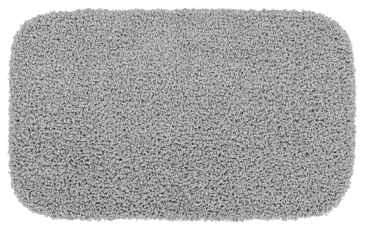Garland Rug Jazz Washable Nylon Platinum Gray Bathroom Rug, 24" x 40"