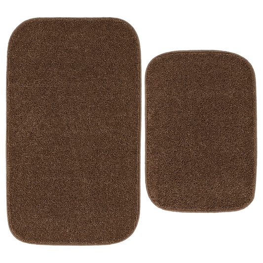 Garland Rug Sedona Washable Bath Rug Set, 2 Piece (21"x34" & 17"x24") Cinnamon
