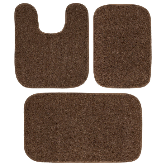 Garland Rug Sedona Washable Bath Rug Set, 3 Piece Set (2 Bath Rugs, & Contour Rug) Cinnamon