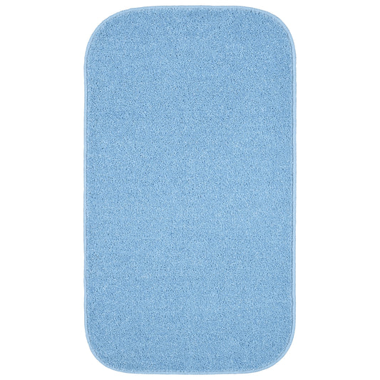 Garland Rug Sedona Washable Polypropylene Basin Blue Bath Rug, 21" x 34"