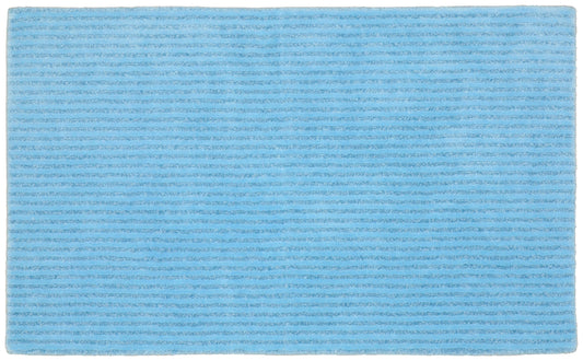 Garland Rug Sheridan 30 in. x 50 in. Plush Washable Nylon Bath Rug Basin Blue