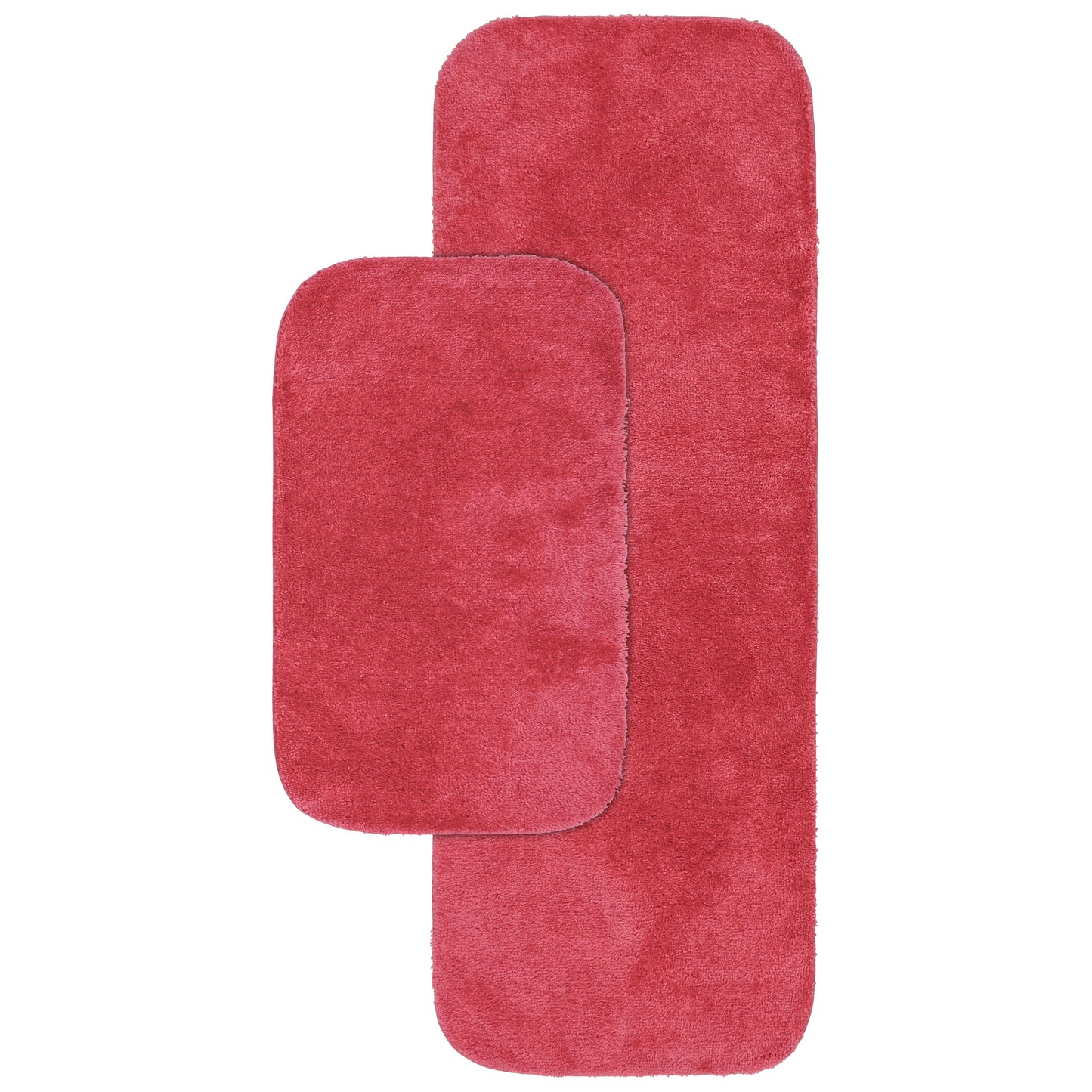 Garland Alfombra Tradicional Lavable Juego de Alfombras de BaÃ±o, Juego de 2 Piezas (Alfombra de BaÃ±o de 21"x34" y Pasillo de 22"x60") Hibisco Rosa