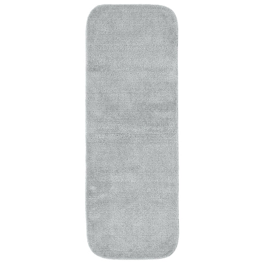 Garland Rug Traditional Washable Nylon Platinum Gray Bathroom Runner, 22" x 60"