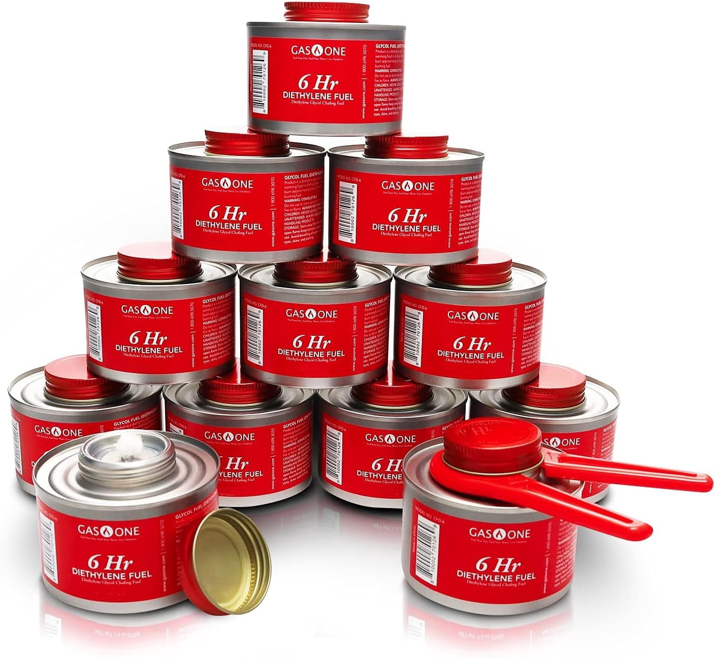 GasOne Diethylene 6 Hour Wick Liquid Gel Fuel (12 pack)