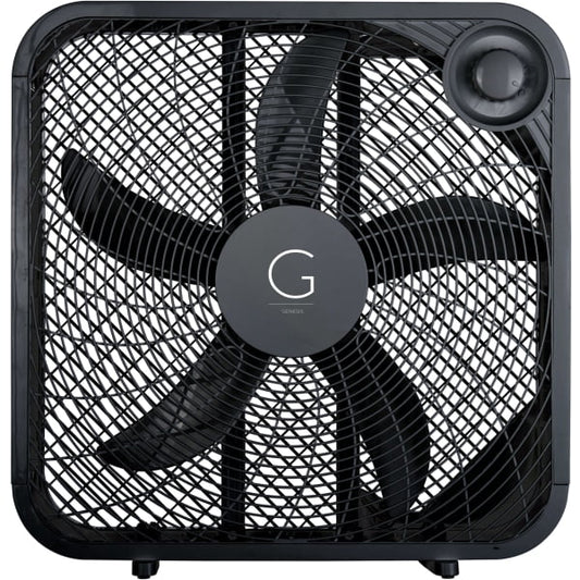 Genesis G20BOX-BLK 20\"3 Speed Box Fan with Max Cooling Technology Black