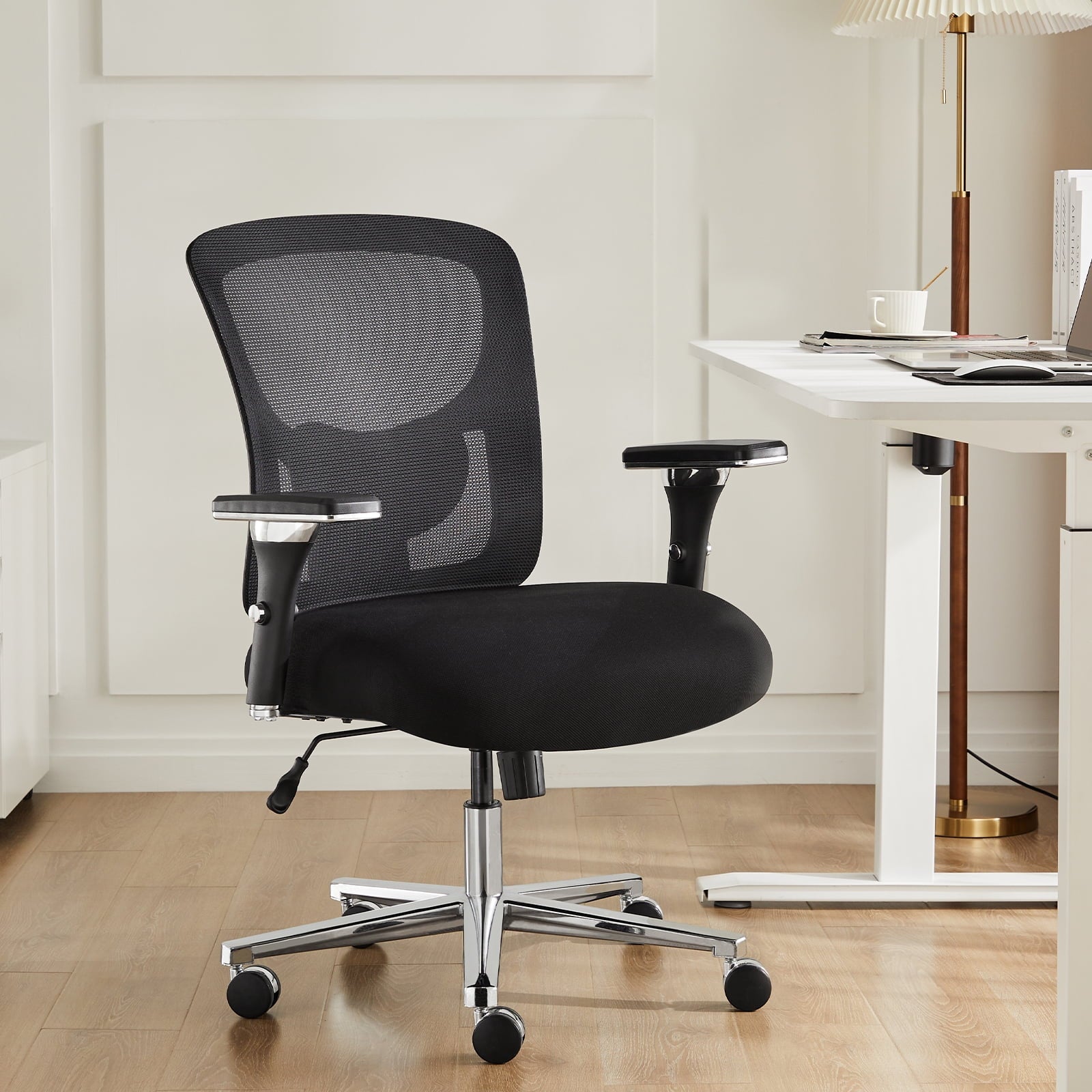 Gianna Silla ErgonÃ³mica para Oficina en Casa, 500 Libras de Capacidad, Soporte Lumbar Ajustable, Reposabrazos 3D y Ruedas, Grande y Alta para Adultos