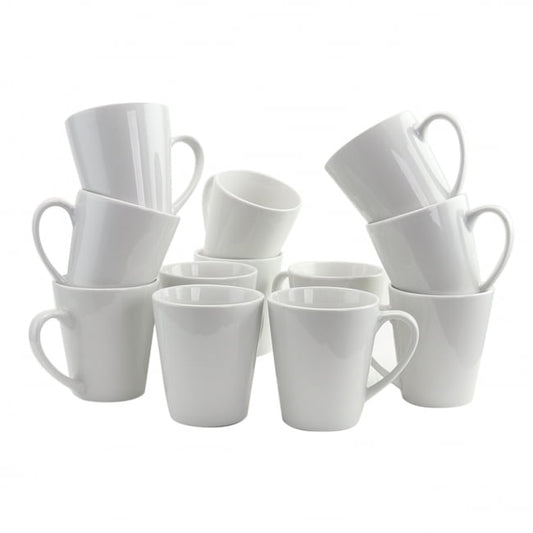 Gibson Home Noble Court 12 Piece 12 oz. Mug Set in White