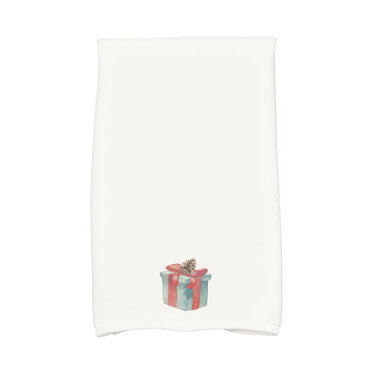 Gift Wrapped 16 x 25 Inch Off White Holiday Print Kitchen Towel